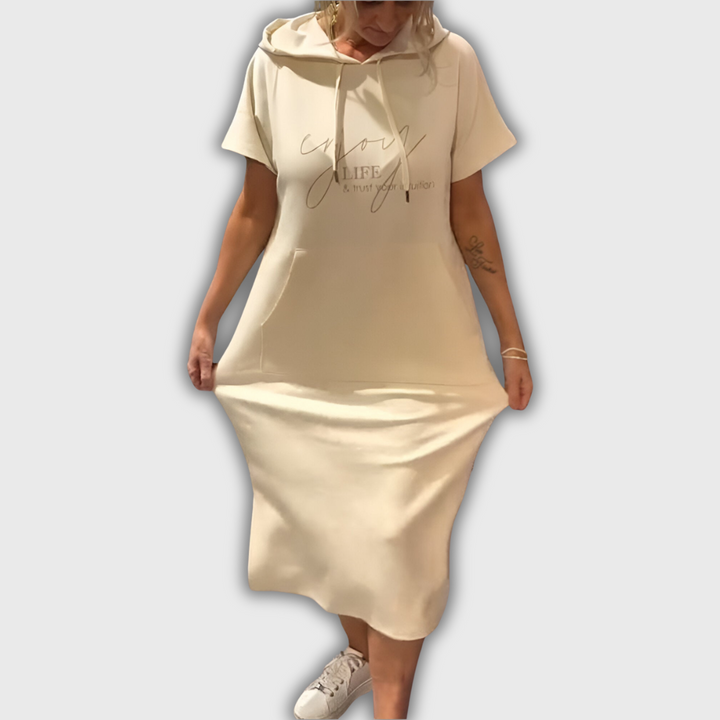 Saskia - Καθημερινό Φόρεμα με Κουκούλα