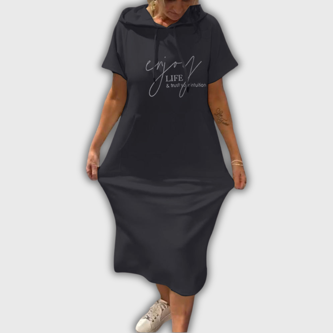 Saskia - Καθημερινό Φόρεμα με Κουκούλα