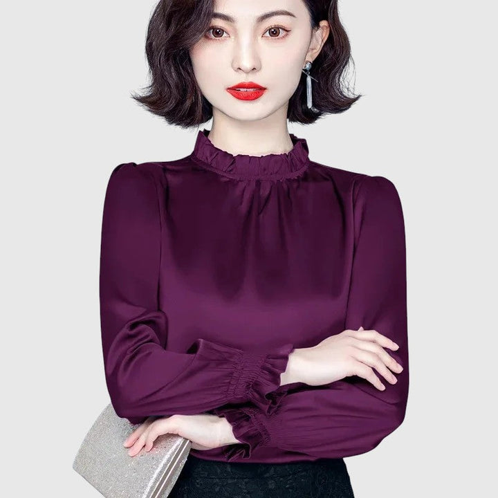 Γιάνα - Εlegant σατέν μπλούζα