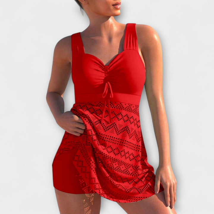 Ιζαμπέλα - Δίχρωμο μαγιό με φούστα