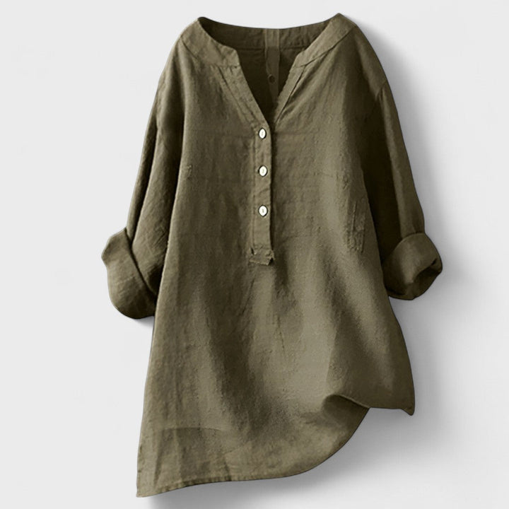 Φρέγια - Άνετη Μπλούζα με Κουμπιά