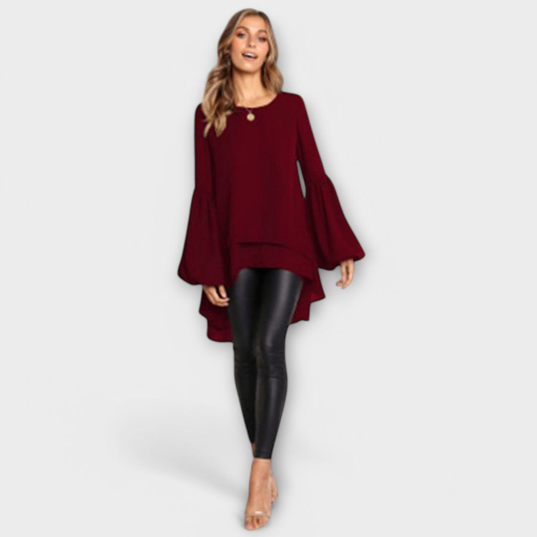 Αρία - Τέλεια ανοιξιάτικη μπλούζα με στρογγυλή λαιμόκοψη