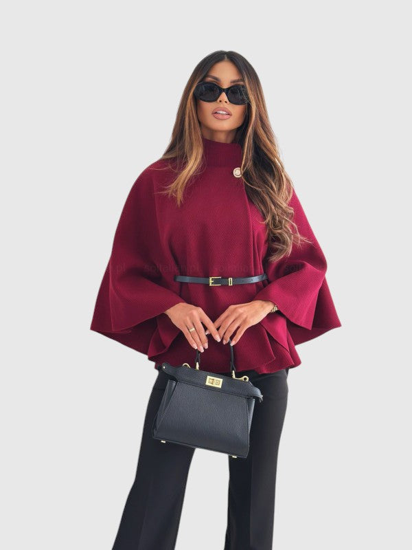 LEA - Στυλάτο μπουφάν με πεταλούδες μανίκια και ζώνη