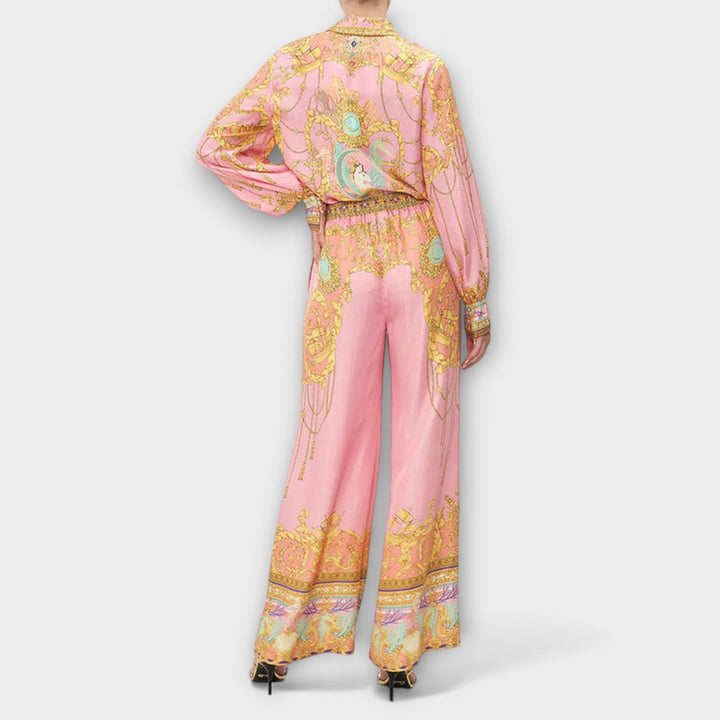 Sage - Σετ Χαλαρού Πουκαμίσου και Παντελονιού με Ελαστική Μέση