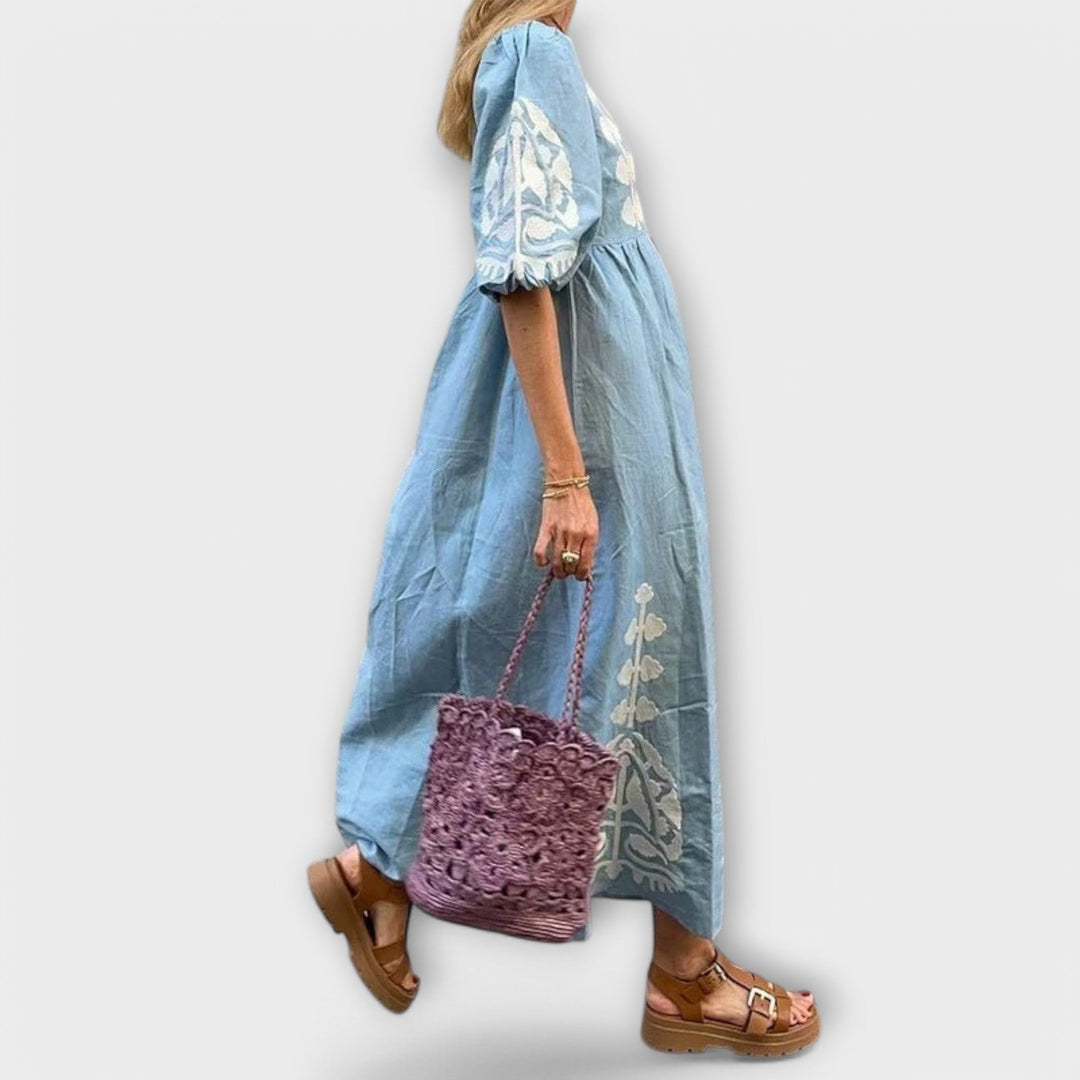 Rena - Εκτυπωμένο Φόρεμα για Αβίαστη Κομψότητα