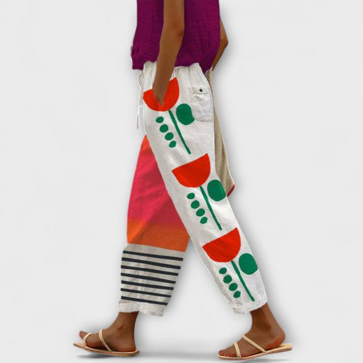 Airish - Εκφραστικά εκτυπωμένα ελεύθερα παντελόνια