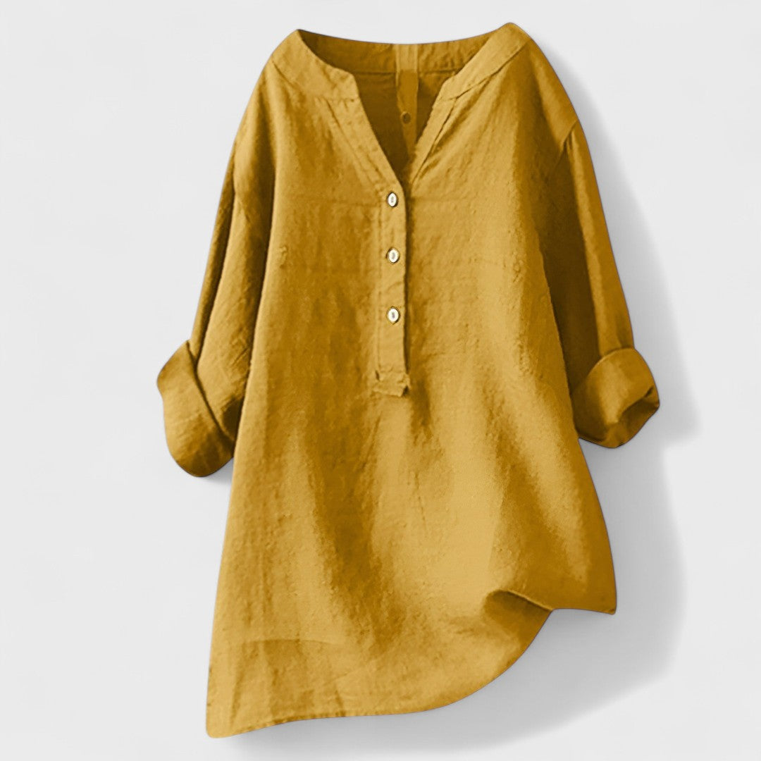 Φρέγια - Άνετη Μπλούζα με Κουμπιά