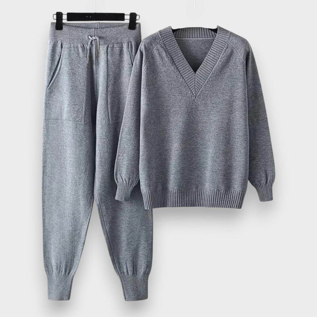 Θαλάσσιο | Σετ Δύο Τεμαχίων με Μακριά Μανίκια