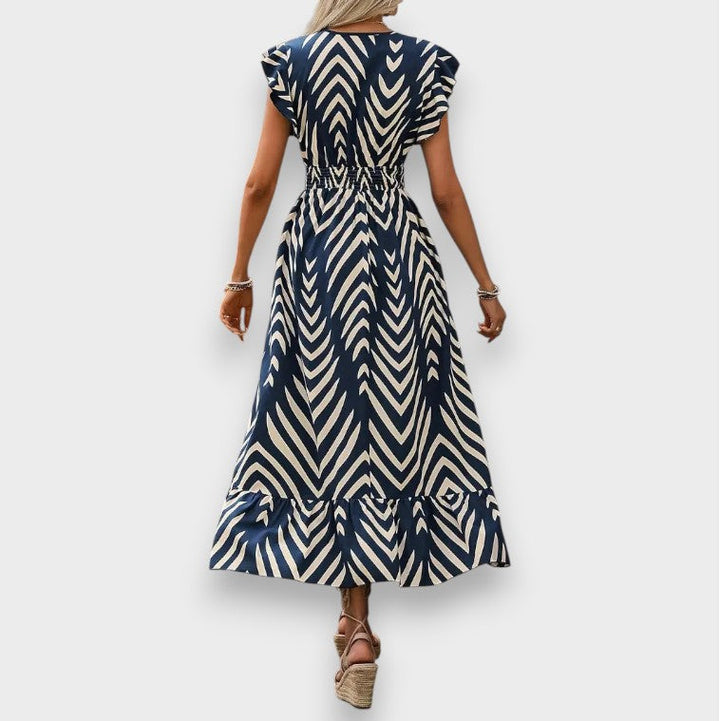 Milena | Φόρεμα με Γενικό Σχέδιο και Στενή Μέση